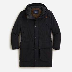 NWT J. Crew Men's Hull Hooded Jacket With PrimaLoft Fabric in Midnight